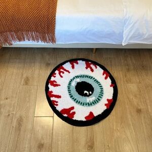 Round Eyeball Door Mat - Red, Green, Black, White